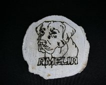 Magnete pirografato a laser-Amelia