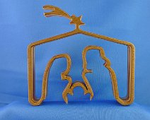 Presepe silhouette- 001 Laminato compensato + compensato marino. Intaglio al traforo. Lucidatura a cera d'api.
