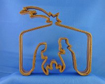 Presepe silhouette- 005 Laminato compensato + compensato marino. Intaglio al traforo. Lucidatura a cera d'api.