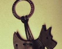 portachiavi Scottie cuoio